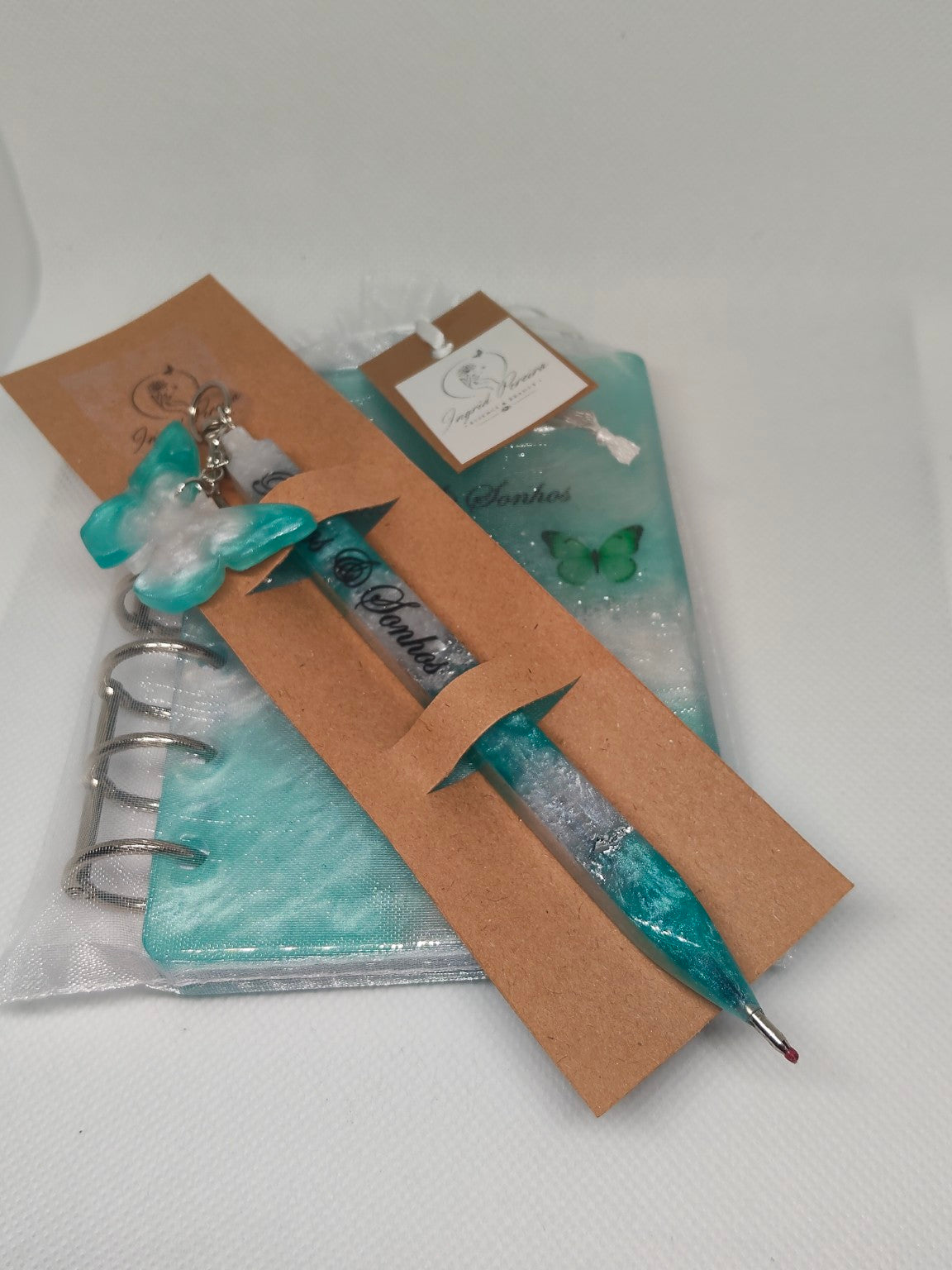 Conjunto “Planos & Sonhos” - Caderno + Caneta 🦋