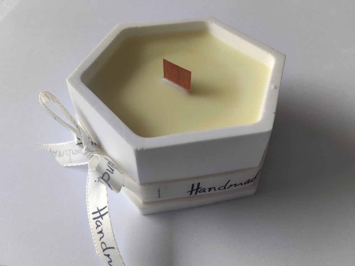 Vela hexagonal Citrus Escape - Citronela e limão
