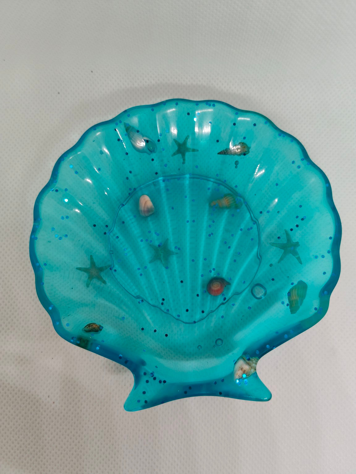 Concha decorativa Oceano em resina epóxi