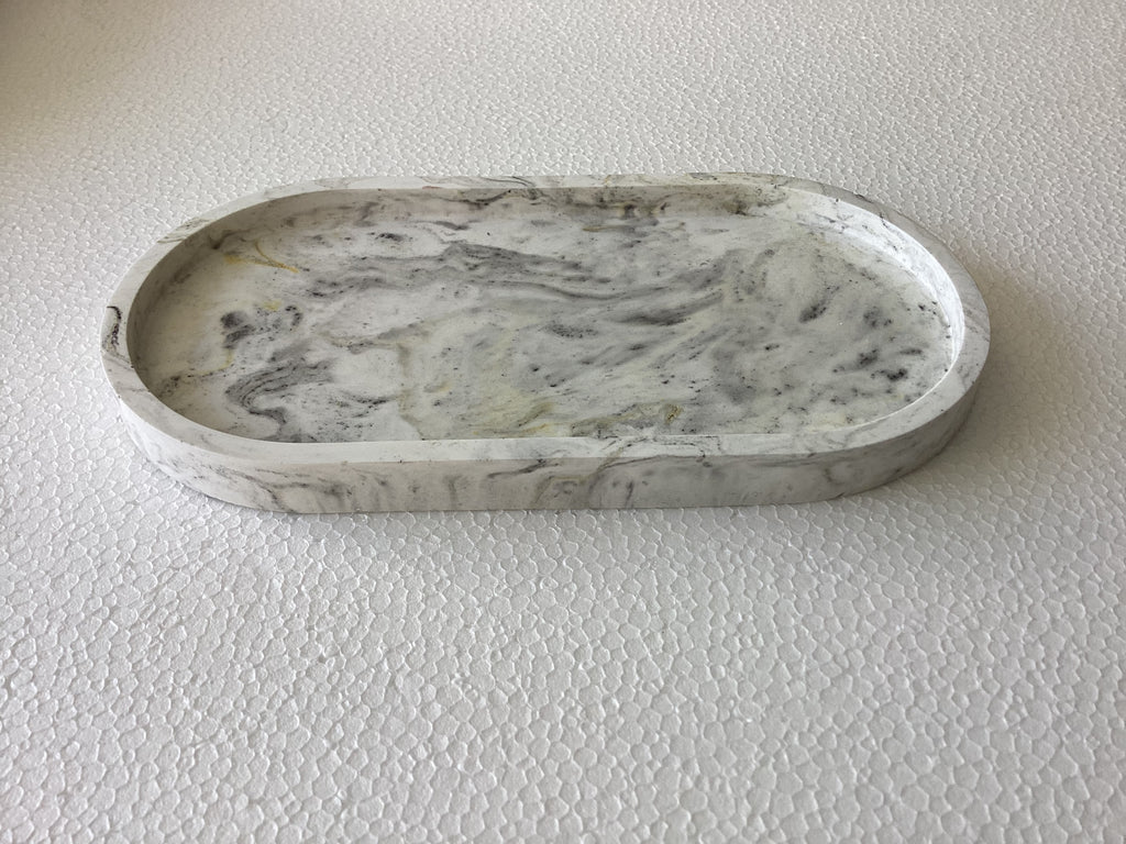 Base decorativa marmoreada - Oval