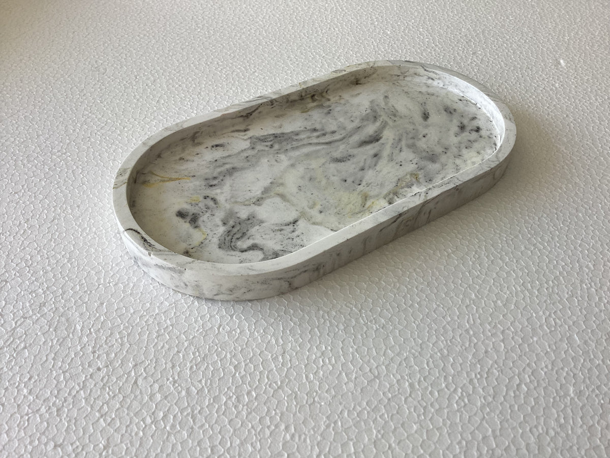 Base decorativa marmoreada - Oval