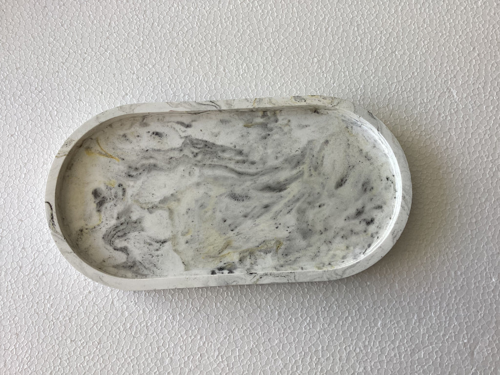 Base decorativa marmoreada - Oval